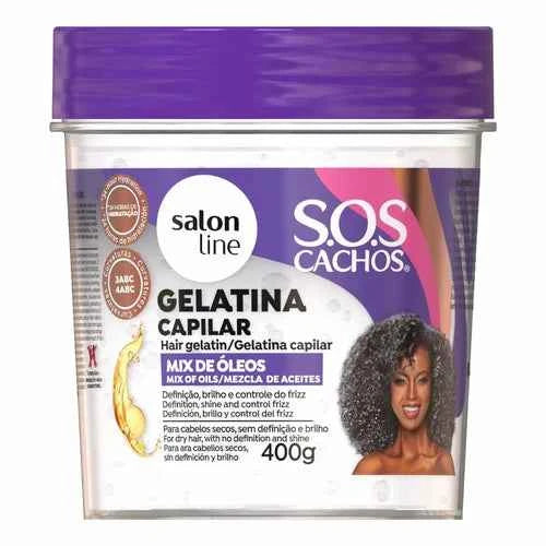 Salon Line Sos Boucles Gélatine Capillaire Aux Huiles - 400g