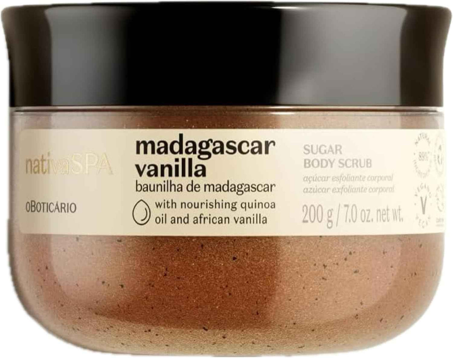 O boticario - Nativa Spa Exfoliant au sucre - Vanille de Madagascar - 200g