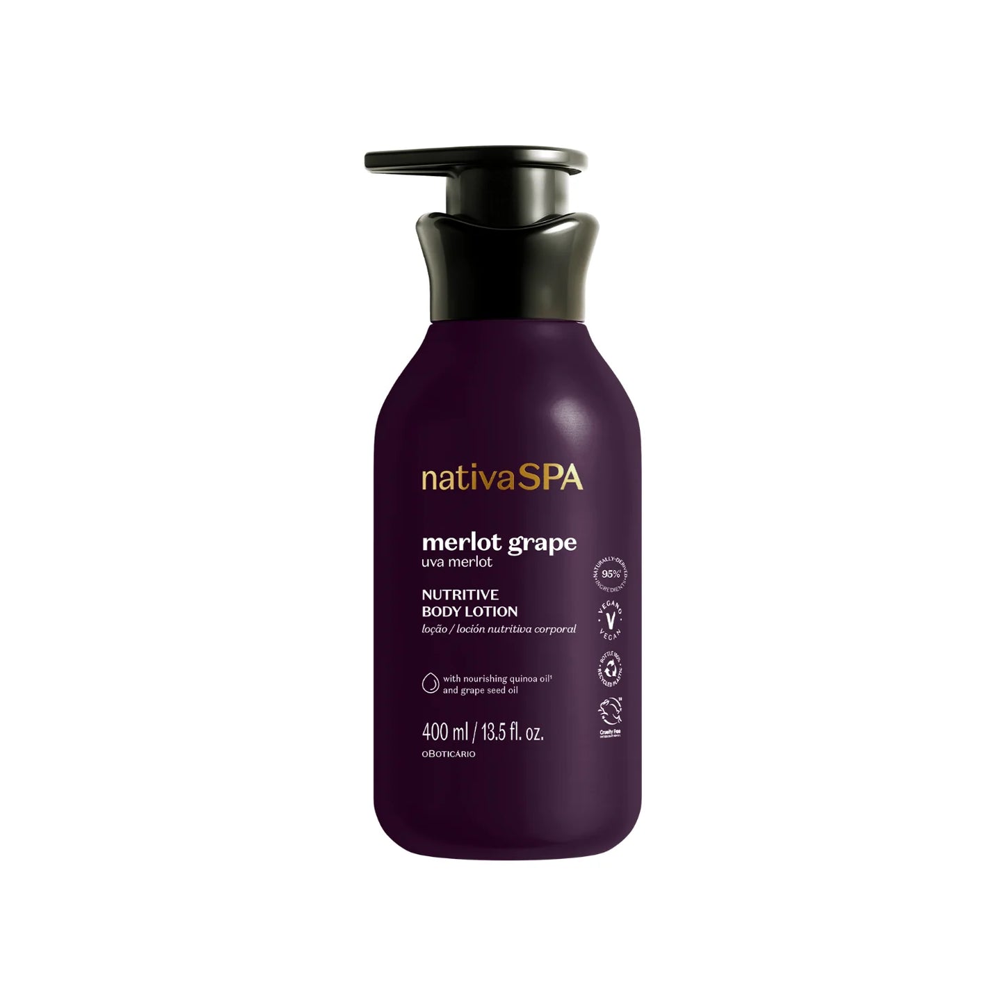 O boticario - Nativa spa - Merlot grape - lotion nutritive corps - 400ml