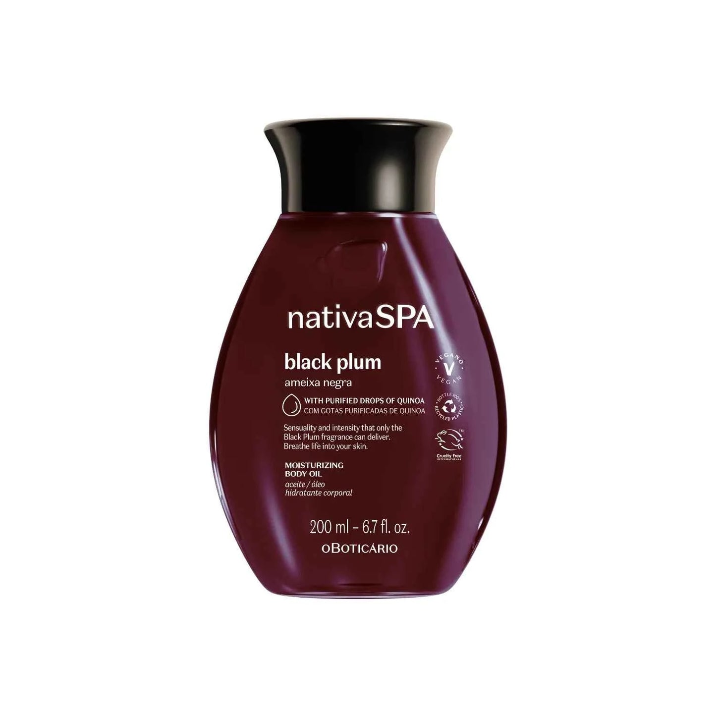 O boticario - nativa spa -  black plum (prune noire) - huile corps - 200ml