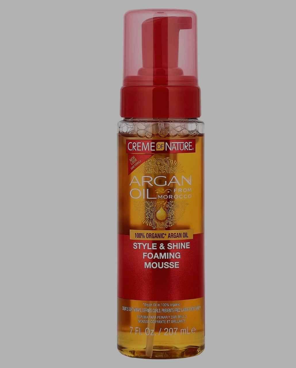 Creme Of Nature
Huile d'argan du Maroc, Mousse moussante style et brillance, 207 ml